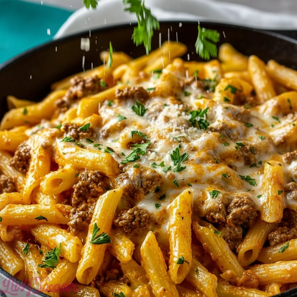 Creamy High Protein Beef Pasta Recipe